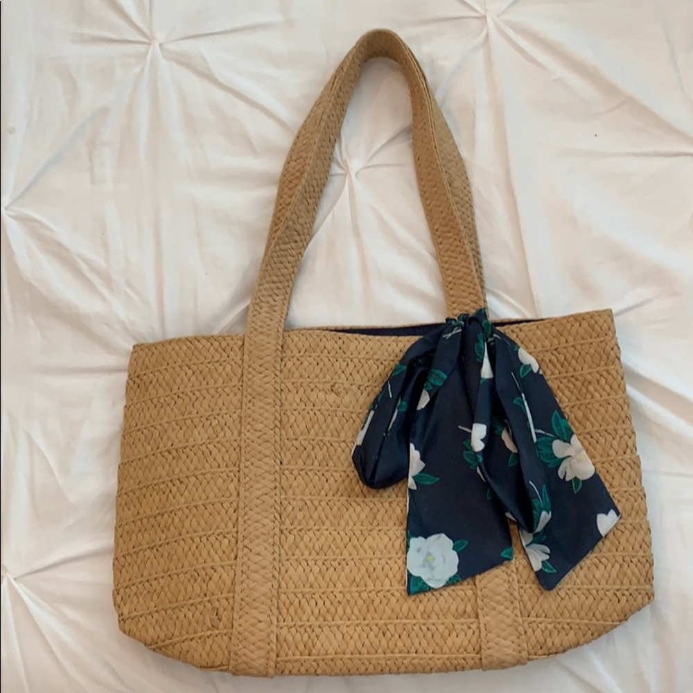 Draper James woven bag with bow